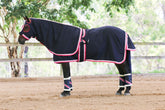 Navy Show Set + Surcingle with Double Pink Trims